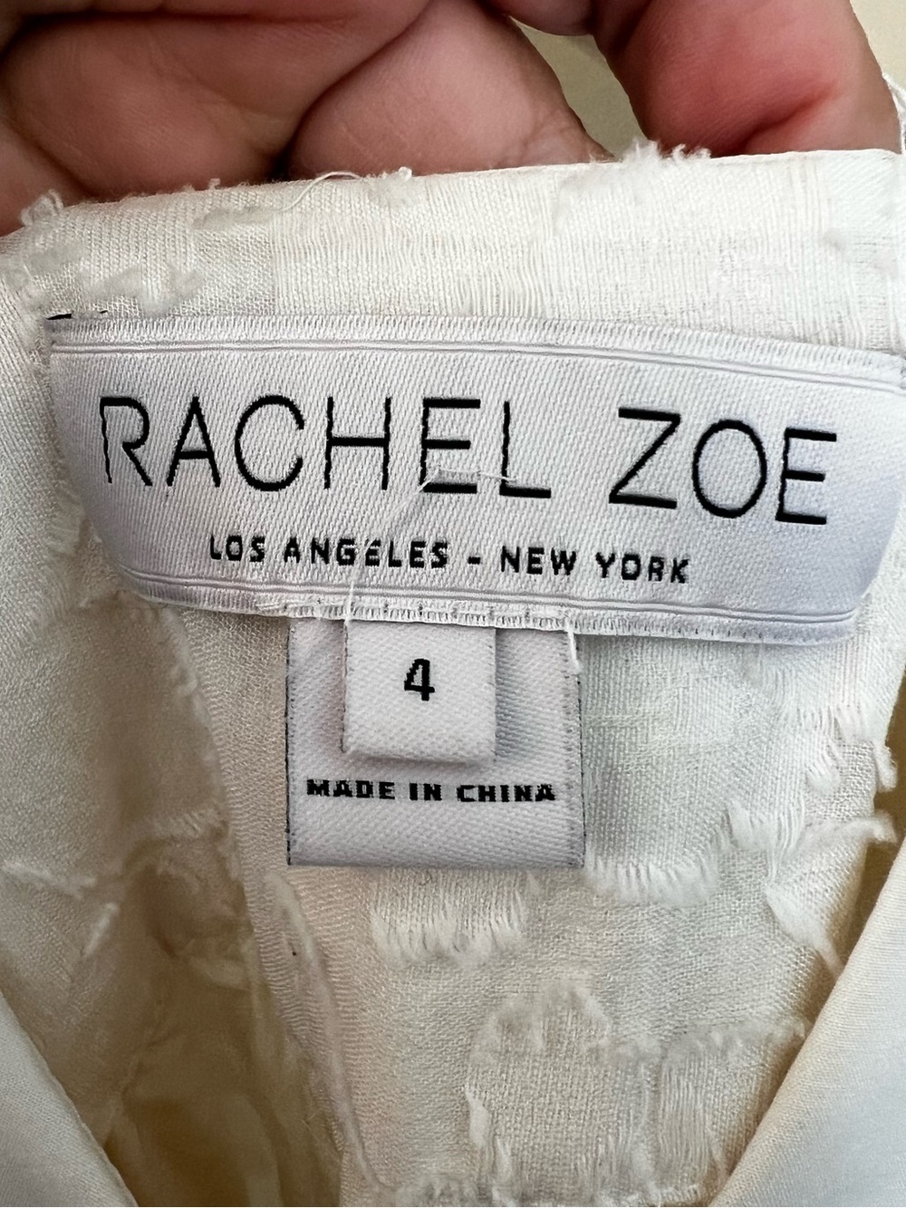 Rachel Zoe Violet in Ecru Floral Ruffled Fil Coupé Cotton & Silk Blend Gown- 4 - Picture 9 of 13